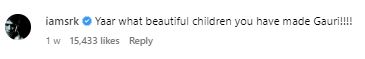 SRK comment
