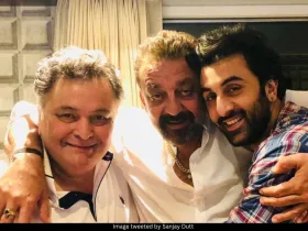 Sanjay Dutt, Rishi Kapoor and Ranbir Kapoor 