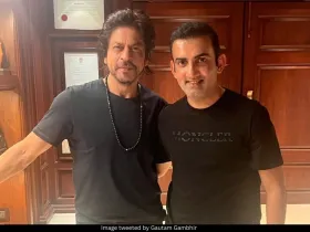 SRK with Gautam Gambhir 