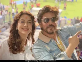 Juhi Chawla and SRK 
