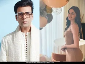 Karan Johar and Ananya Panday 